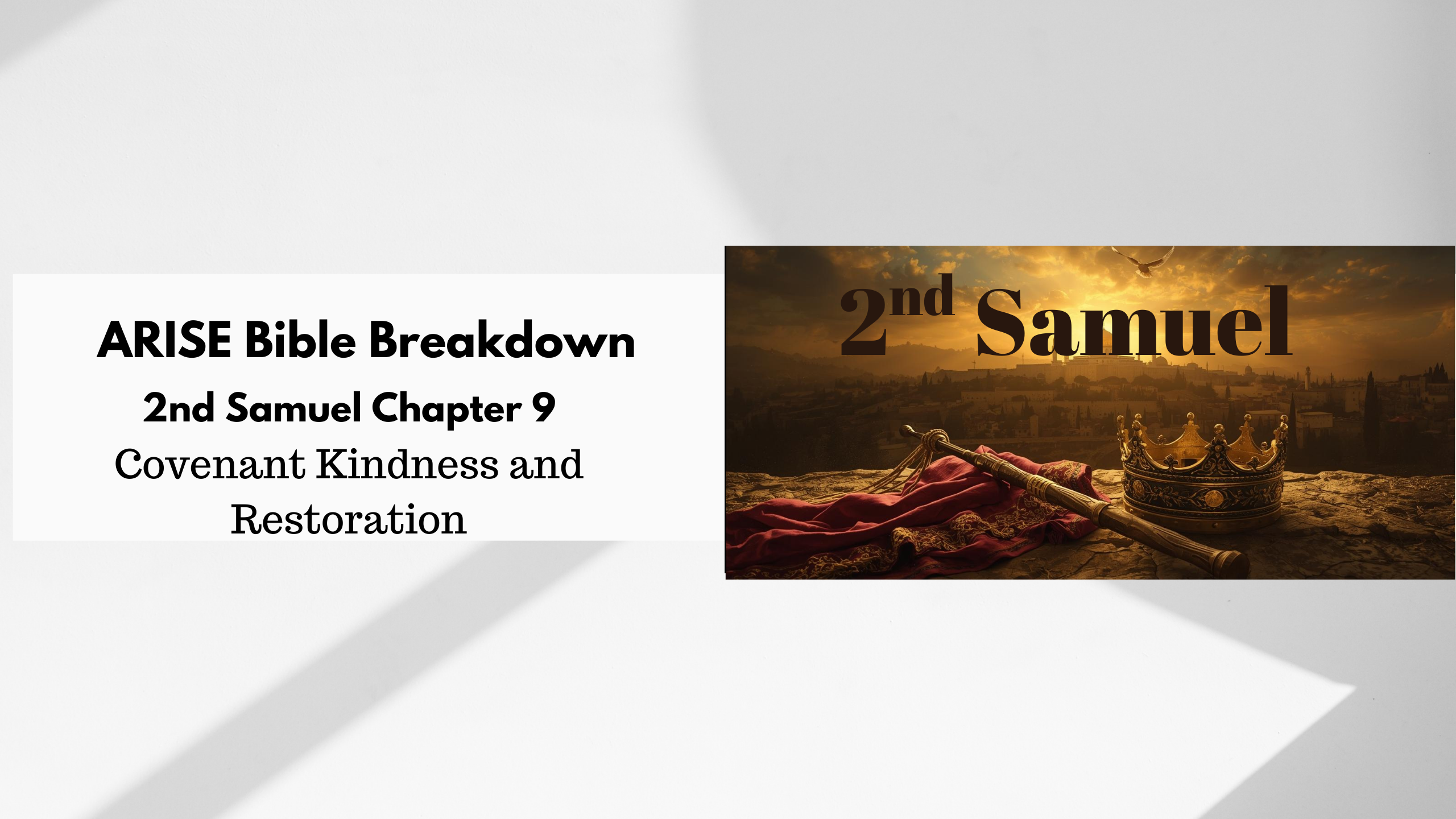 Sam 9 Point Pdf Bible Study Along: 2 Samuel 9 – ARISE